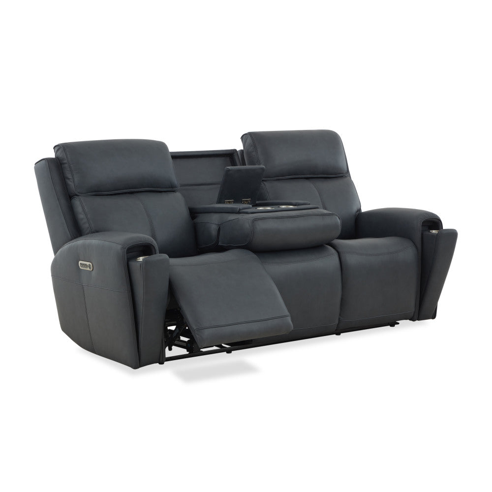Warren Power Reclining Sofa with Console, Power Headrest & Lumbar - Default Title
