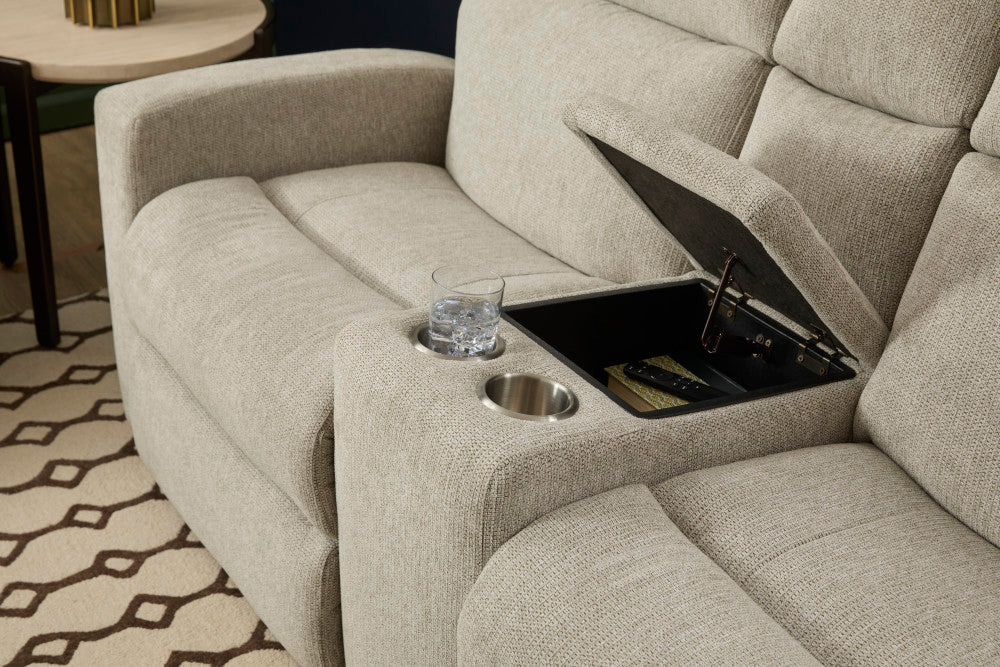 Score Power Reclining Loveseat with Console, Power Headrests & Lumbar - Default Title