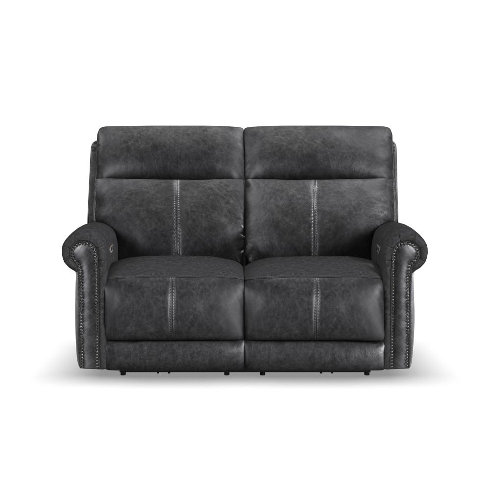 Alexander Power Reclining Loveseat with Power Headrest & Lumbar - Leather 706-03