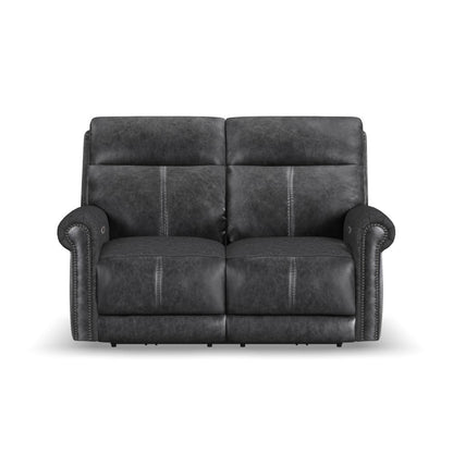 Alexander Power Reclining Loveseat with Power Headrest & Lumbar - Leather 706-03