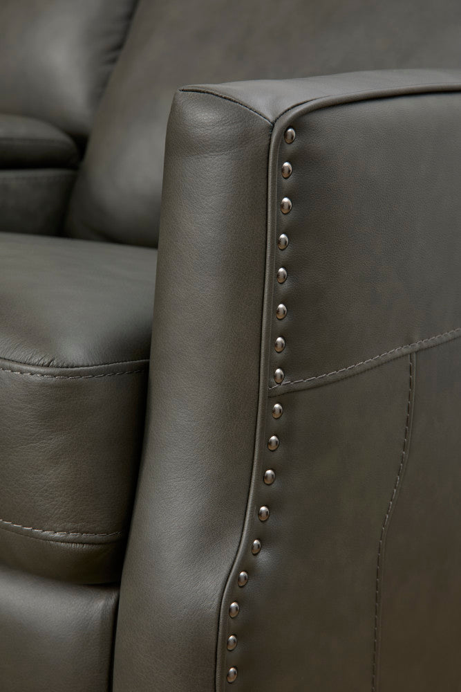 Maxwell Power Reclining Loveseat with Console, Power Headrests and Lumbar - Black