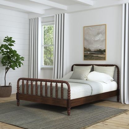 Spindle Queen Bed - Brown