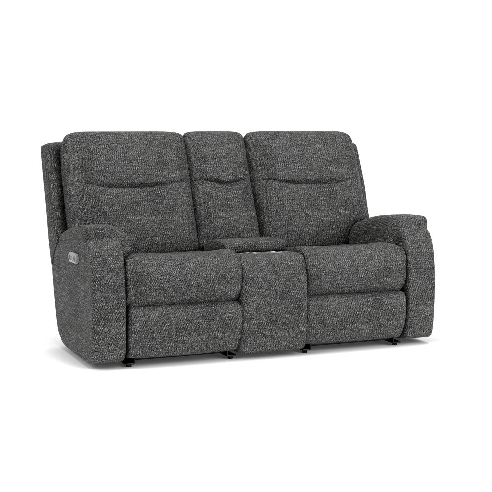 Penn Power Reclining Loveseat with Console & Power Headrests & Lumbar - Default Title