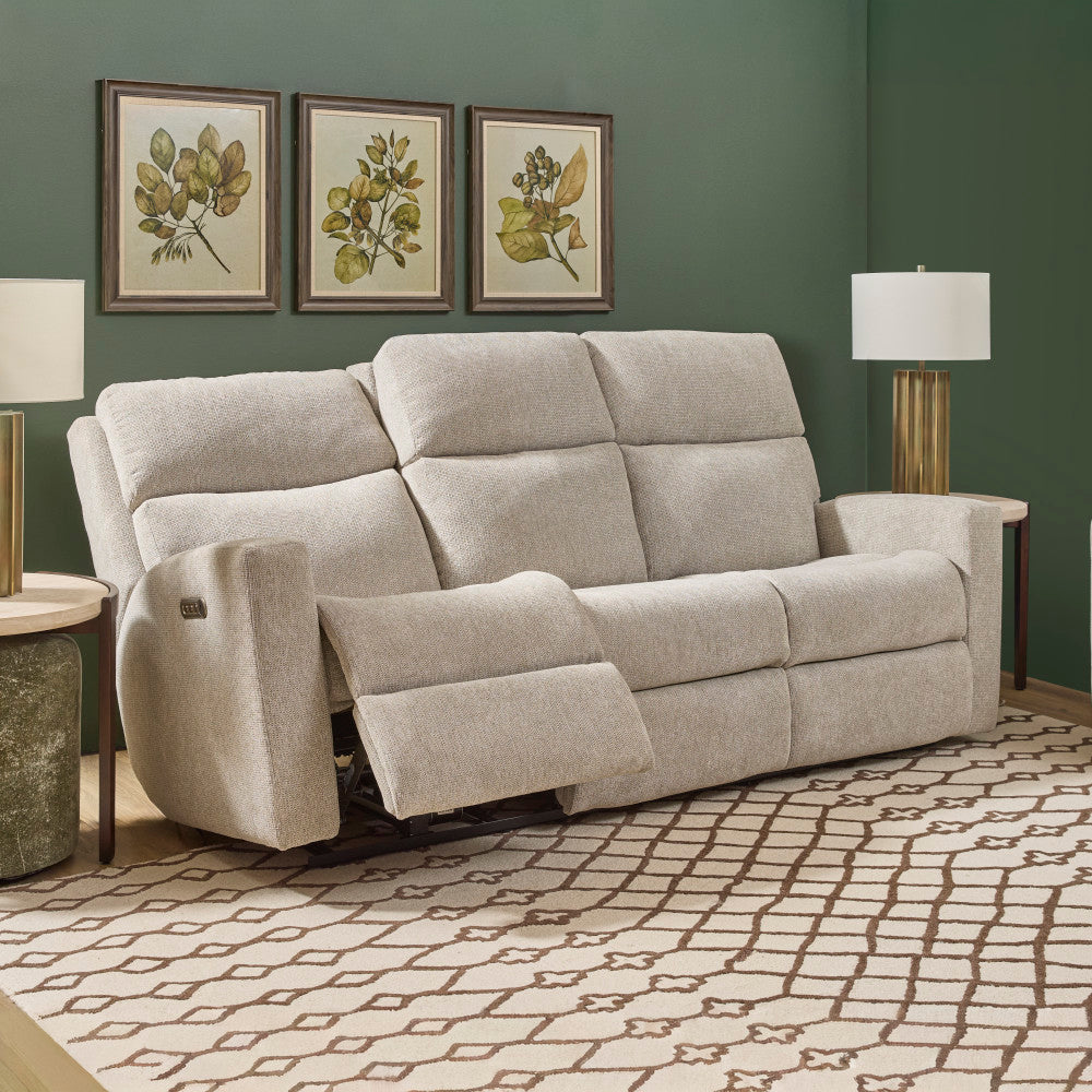 Score Power Reclining Sofa with Power Headrests & Lumbar - Fabric 300-01 - 6000001250