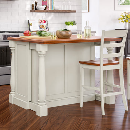 Monarch Kitchen Island - Off-White