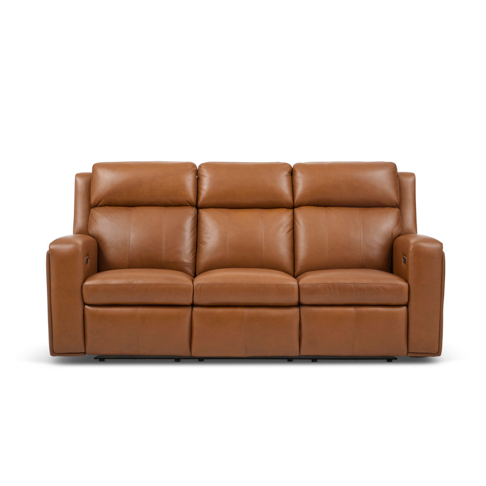Wyatt Power Reclining Sofa with Power Headrests & Lumbar - Leather 705-72