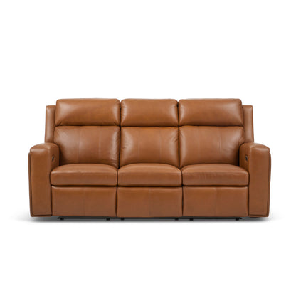 Wyatt Power Reclining Sofa with Power Headrests & Lumbar - Leather 705-72