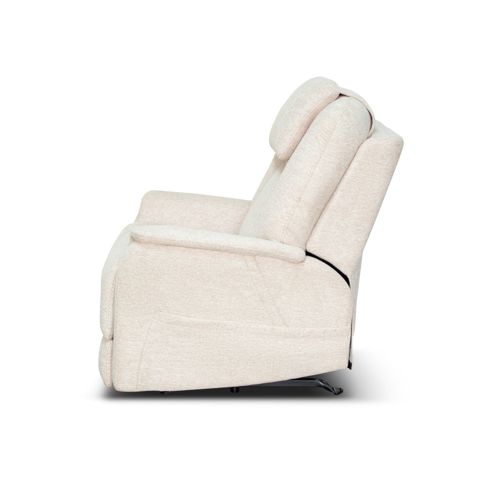 Zecliner Model 3+ Petite Power Sleep Chair with Power Headrest, Lumbar, Heat & Massage - Fabric 358-11