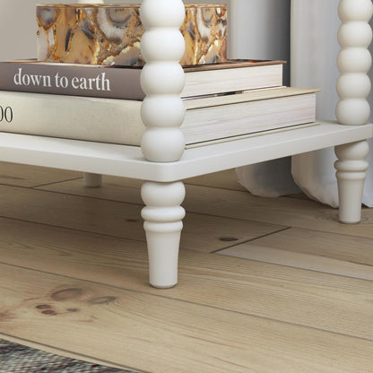 Spindle Nightstand - White