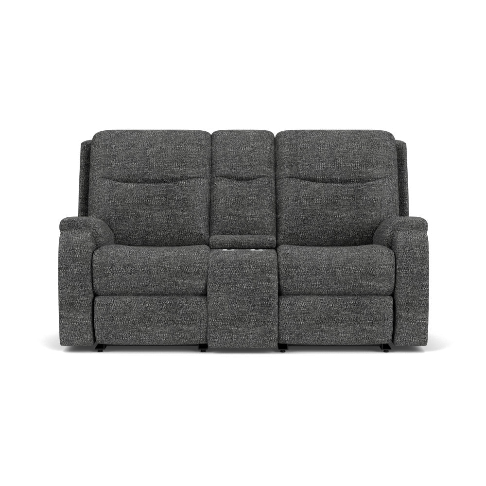 Penn Power Reclining Loveseat with Console & Power Headrests & Lumbar - Default Title
