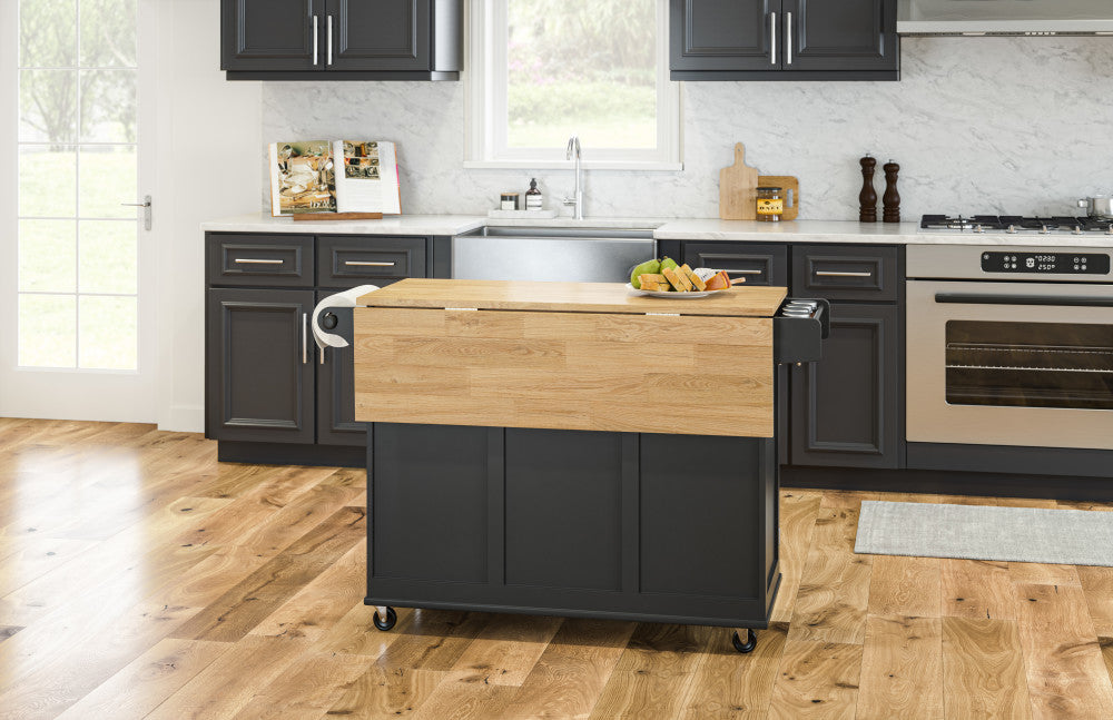 Dolly Madison Kitchen Cart - Black