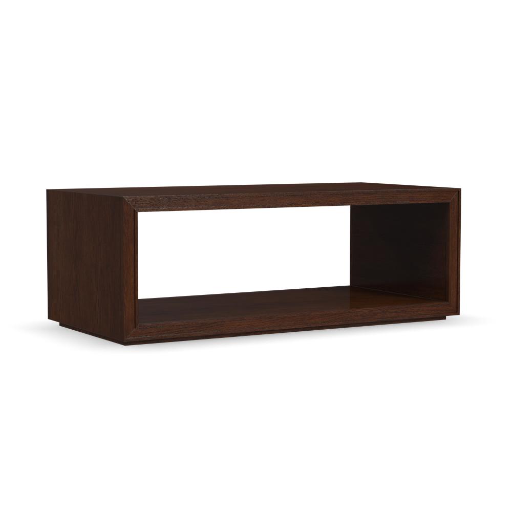 Waterfall Rectangular Coffee Table with Casters - Brown - 5000007677