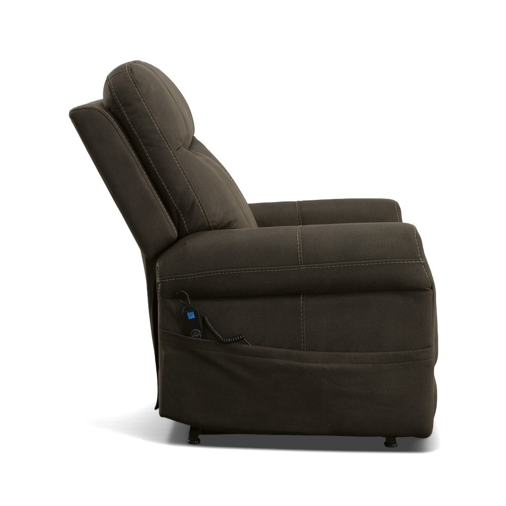 Jenkins Power Lift Recliner with Right-Hand Control & Power Headrest - Brown