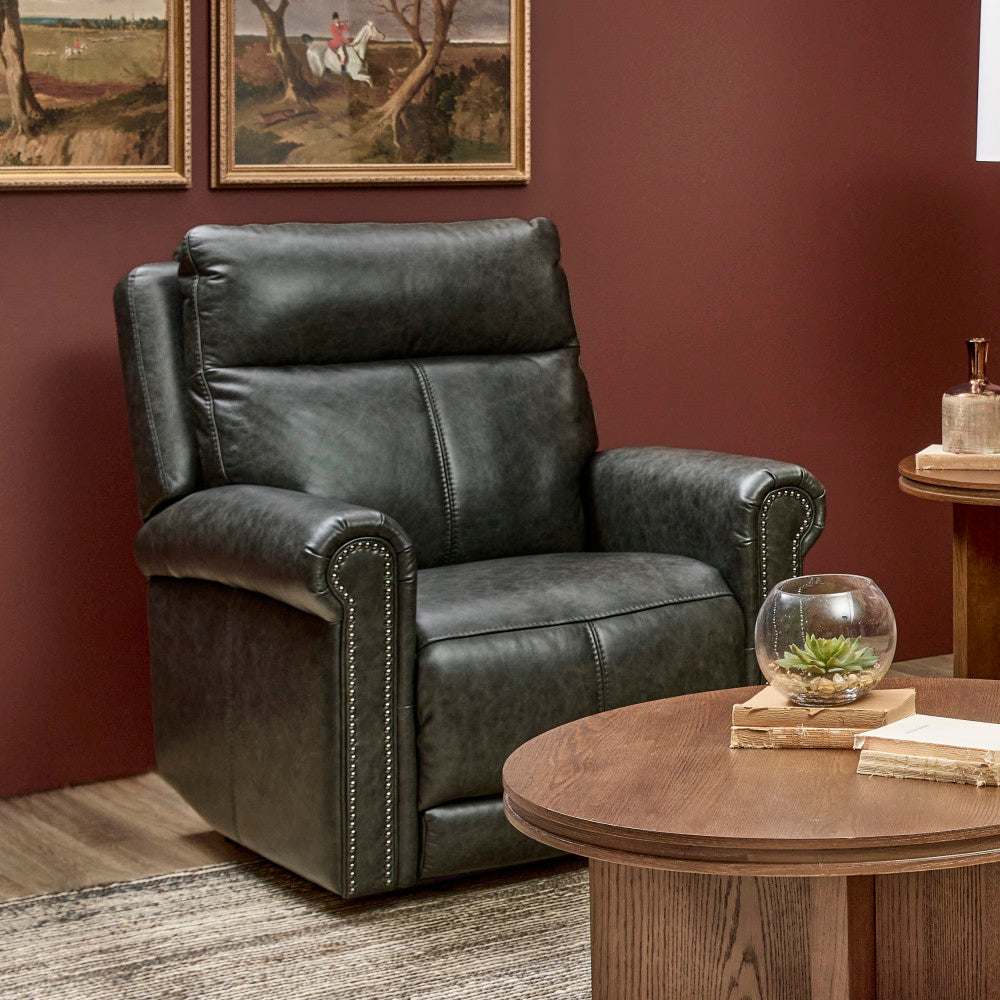 Alexander Power Recliner with Power Headrest & Lumbar - Leather 706-03