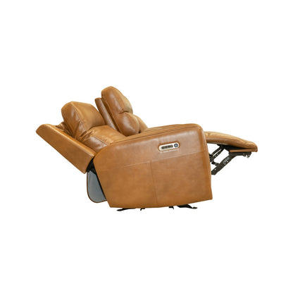 Alister Power Gliding Loveseat with Console, Power Headrests & Lumbar - Leather 734-72