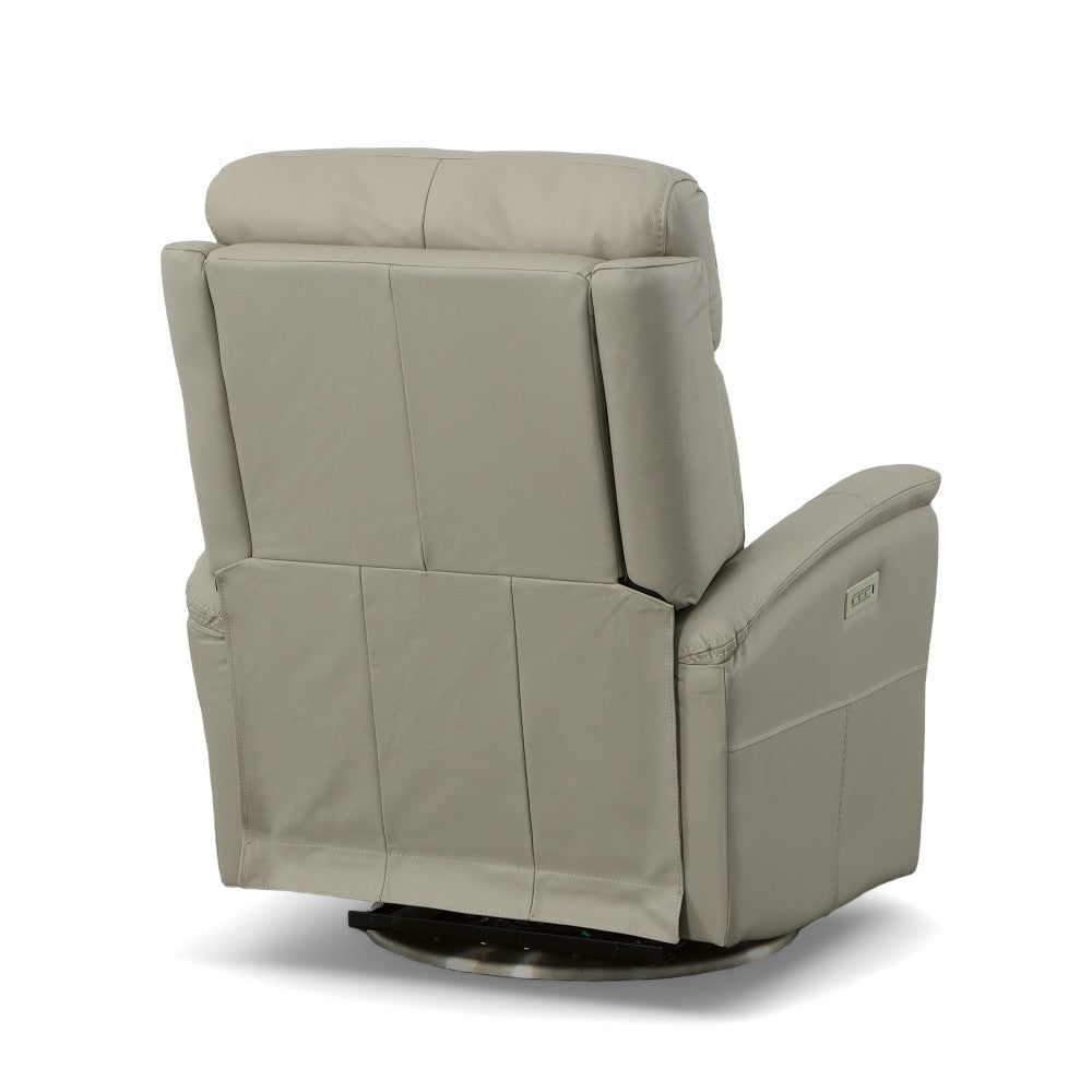 View Power Swivel Recliner with Power Headrest - Leather 050-01
