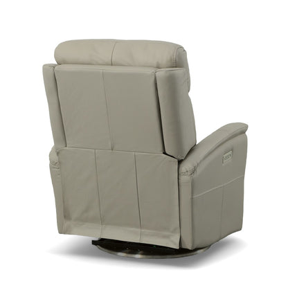 View Power Swivel Recliner with Power Headrest - Leather 050-01