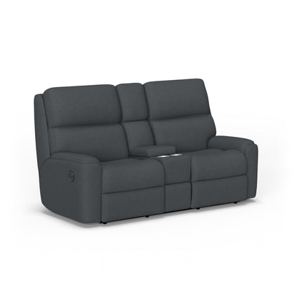 Rio Power Reclining Loveseat with Console - Fabric 407-30