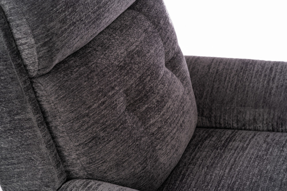 Sophisticated Power Swivel Gliding Recliner with Power Headrest & Lumbar - Fabric 410-02