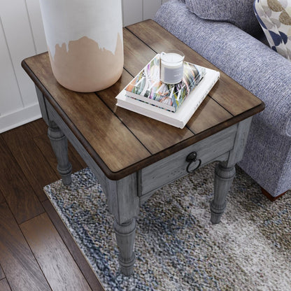 Plymouth End Table - Gray, Brown - 5000003396