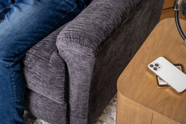 Sophisticated Power Swivel Gliding Recliner with Power Headrest & Lumbar - Fabric 410-02