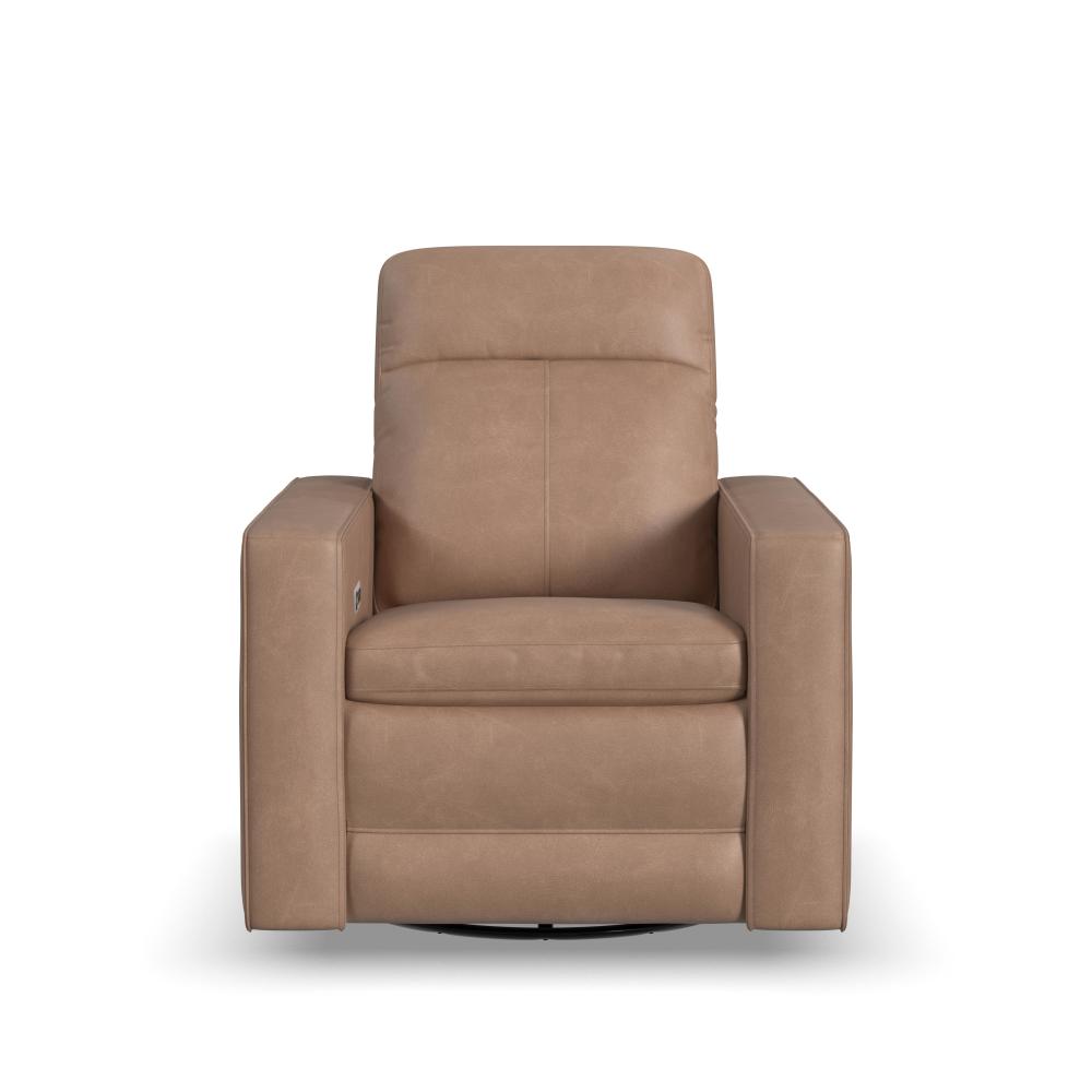 Dutch Power Swivel Gliding Recliner with Power Headrest, Lumbar, Heat & Massage - Leather 562-82