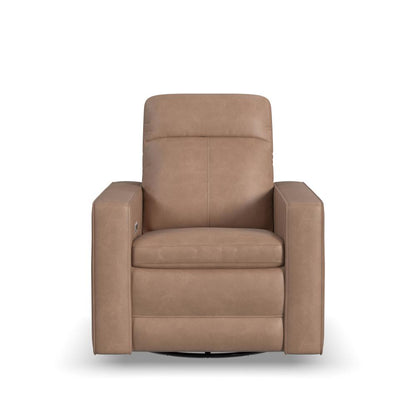 Dutch Power Swivel Gliding Recliner with Power Headrest, Lumbar, Heat & Massage - Leather 562-82