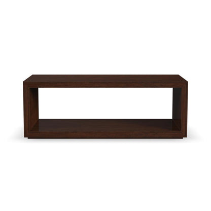 Waterfall Rectangular Coffee Table with Casters - Brown - 5000007677