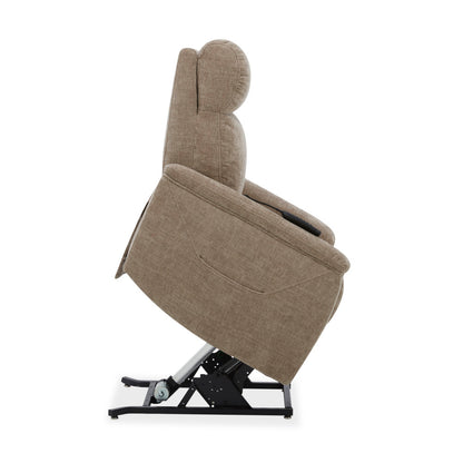 Luma Power Lift Recliner with Power Headrest, Lumbar, Heat & Massage - Fabric 428-75
