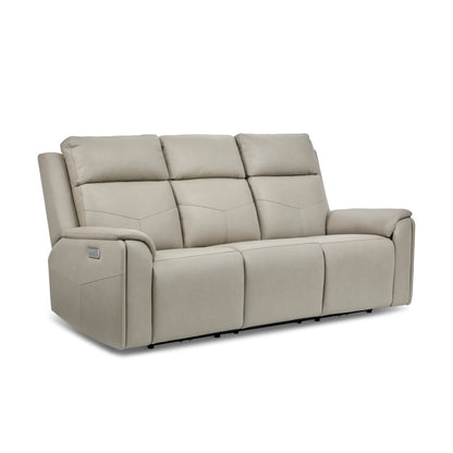 Vernon Power Reclining Sofa with Console, Power Headrest, Lumbar, Heat & Massage - Fabric 386-01