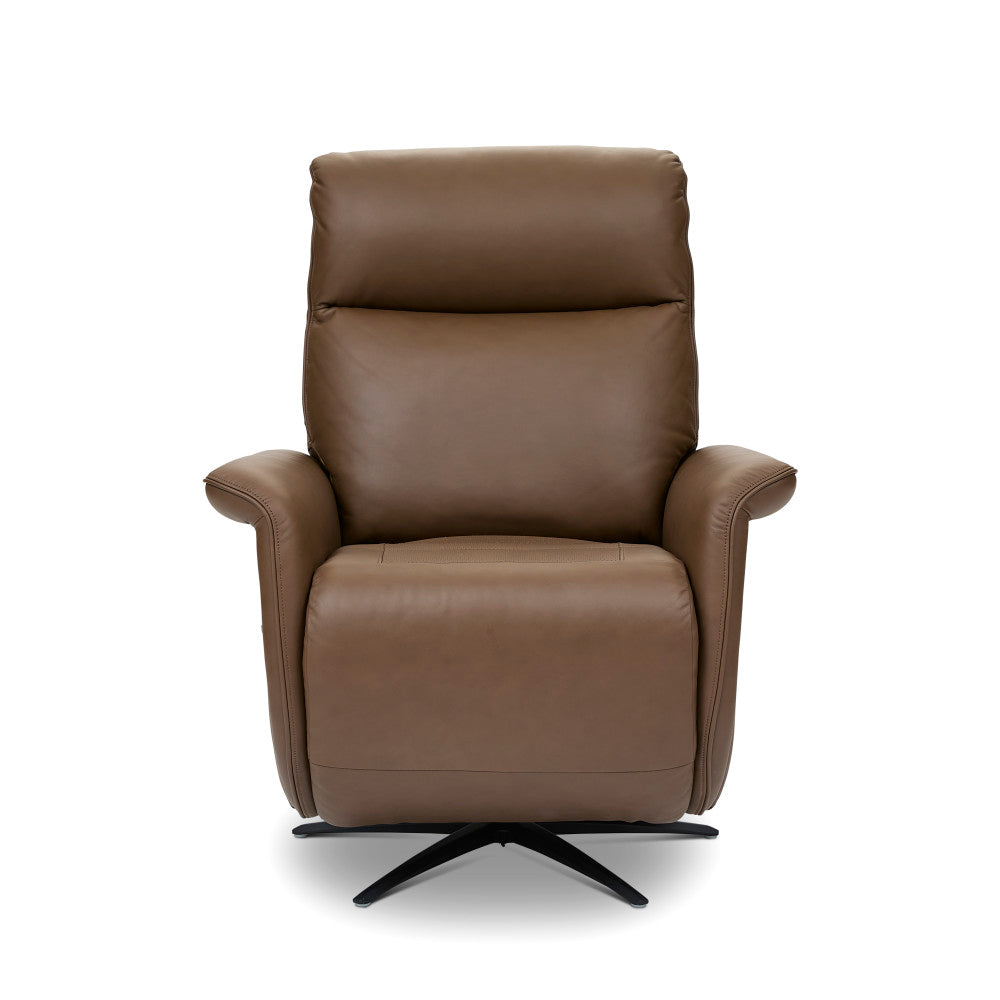 Haven Power Swivel Recliner with Power Headrest, Lumbar, Heat, Massage & Ventilation - Leather 367-72