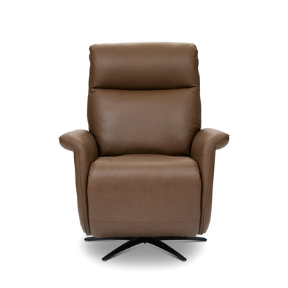 Haven Power Swivel Recliner with Power Headrest, Lumbar, Heat, Massage & Ventilation - Leather 367-72