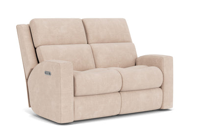 Score Power Reclining Loveseat with Power Headrests & Lumbar - Fabric 076-11