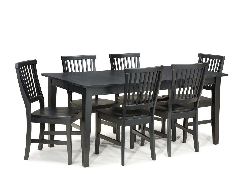 Arts & Crafts 7-Piece Sectional - Black