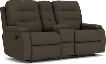 Kerrie Reclining Loveseat with Console - Default Title