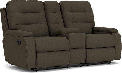Kerrie Reclining Loveseat with Console - Default Title
