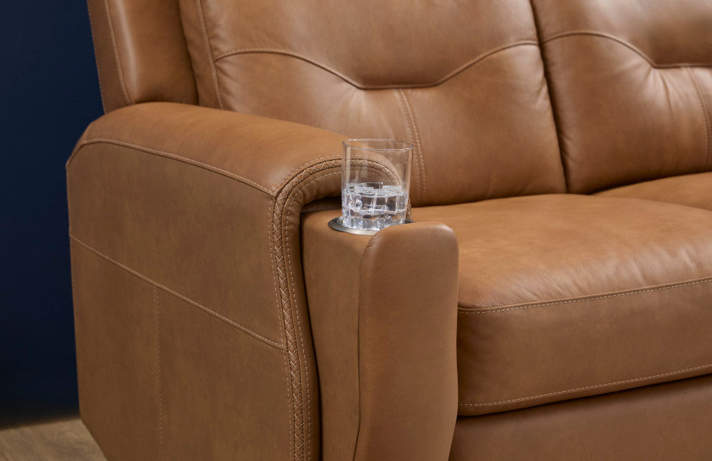 Felix Power Reclining Sofa with Power Headrest, Lumbar, Heat & Massage - Leather 408-72