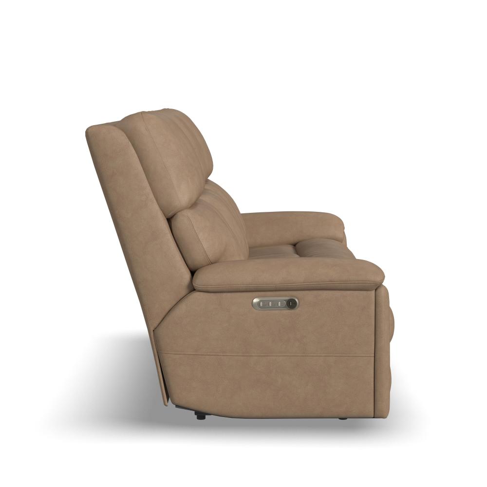 Porter Power Reclining Sofa with Console, Power Headrest, & Lumbar - Leather 577-82