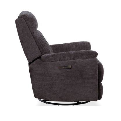 Sophisticated Power Swivel Gliding Recliner with Power Headrest & Lumbar - Fabric 410-02