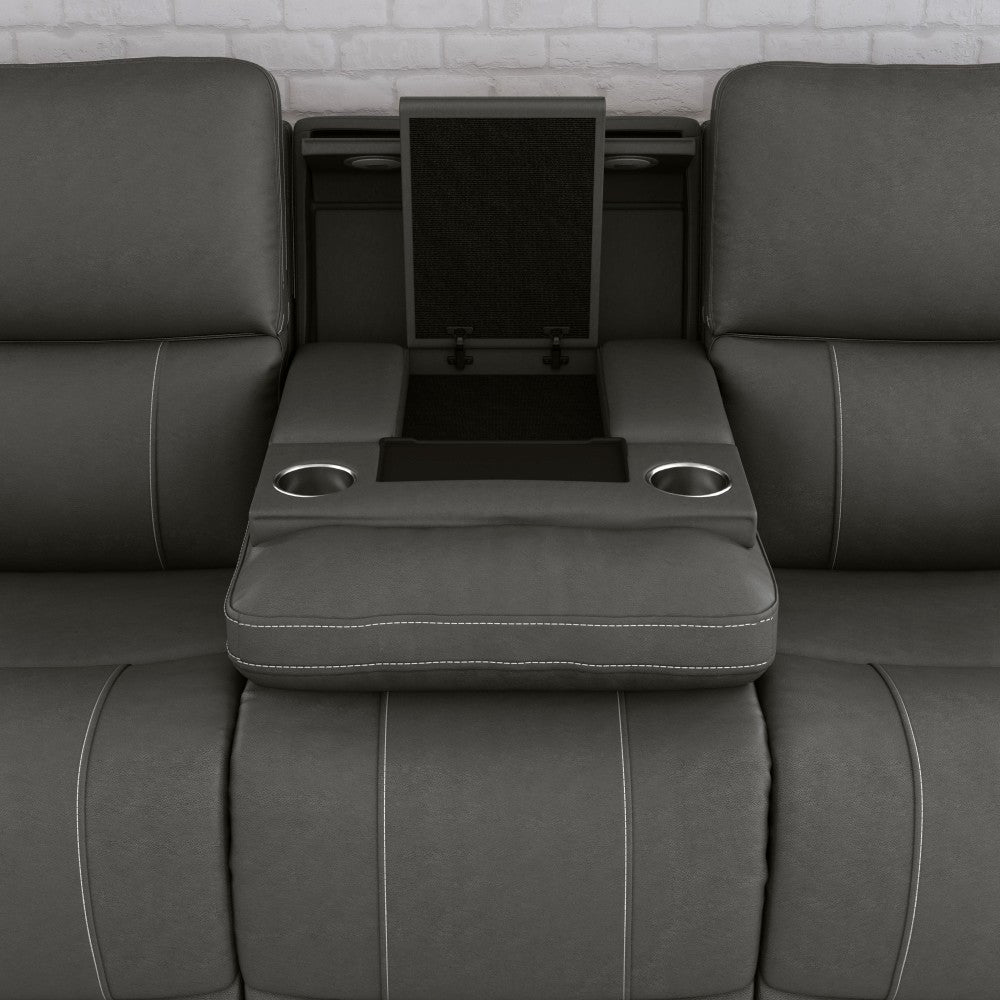 Carter Collection - Power Reclining Sofa with Console & Power Headrests & Lumbar