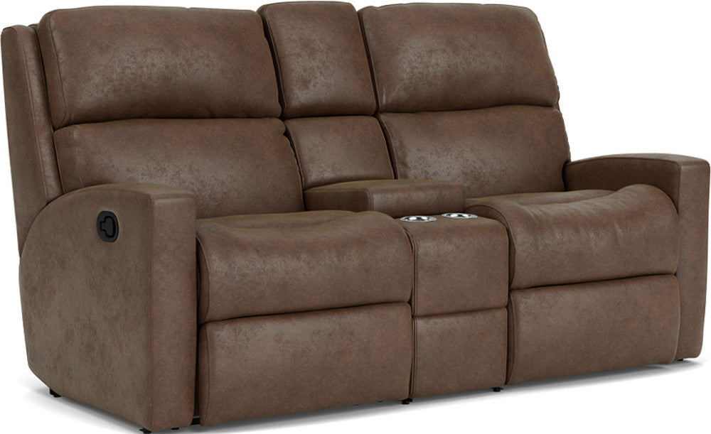 Catalina Reclining Loveseat with Console - Fabric 145-01