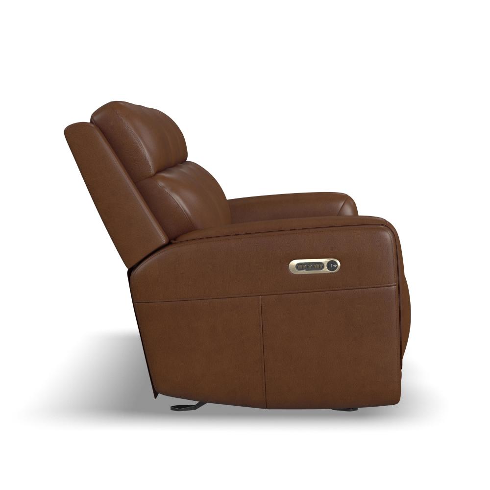 Alister Power Gliding Sofa with Power Headrests & Lumbar - Leather 734-72