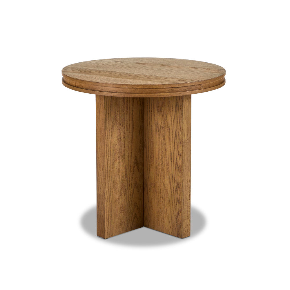 Waterfall Round End Table - Brown