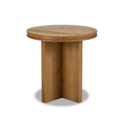 Waterfall Round End Table - Brown
