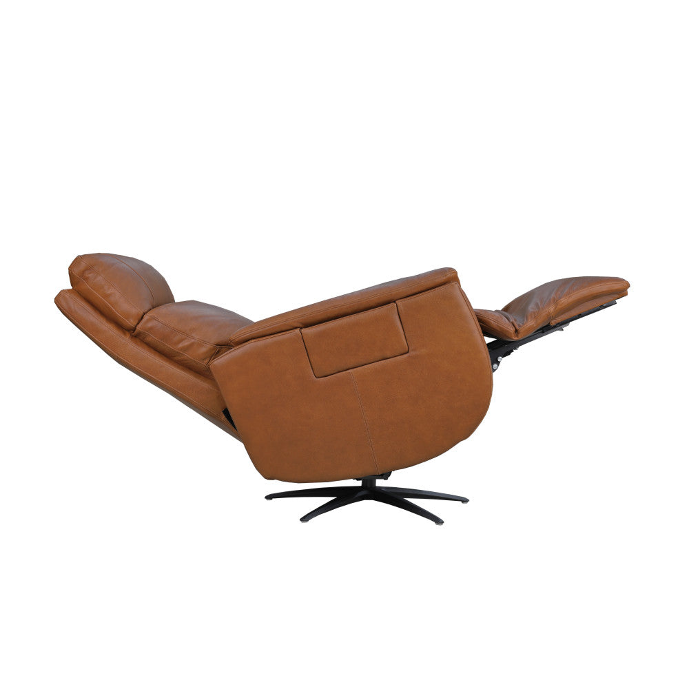 Cove Power Swivel Recliner with Power Headrest, Lumbar, Heat, & Massage - Leather 896-74