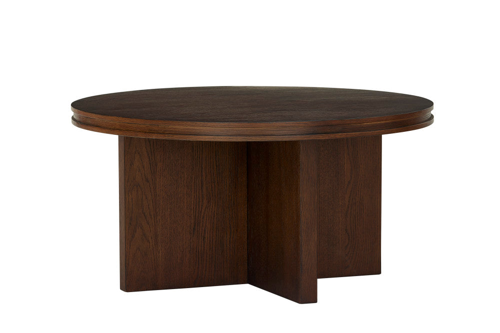 Waterfall Round Coffee Table - Brown - 5000007347
