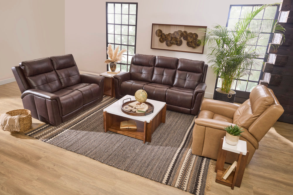 Ranger Power Reclining Loveseat with Power Headrest, Lumbar, Heat & Massage - Leather 439-70