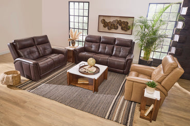 Ranger Power Reclining Loveseat with Power Headrest, Lumbar, Heat & Massage - Leather 439-70