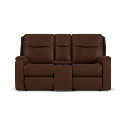 Penn Power Reclining Loveseat with Console & Power Headrests & Lumbar - Default Title