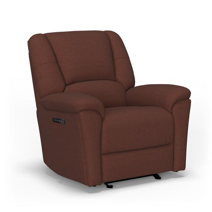 Plush Power Gliding Recliner with Power Headrest & Lumbar - Fabric 309-02